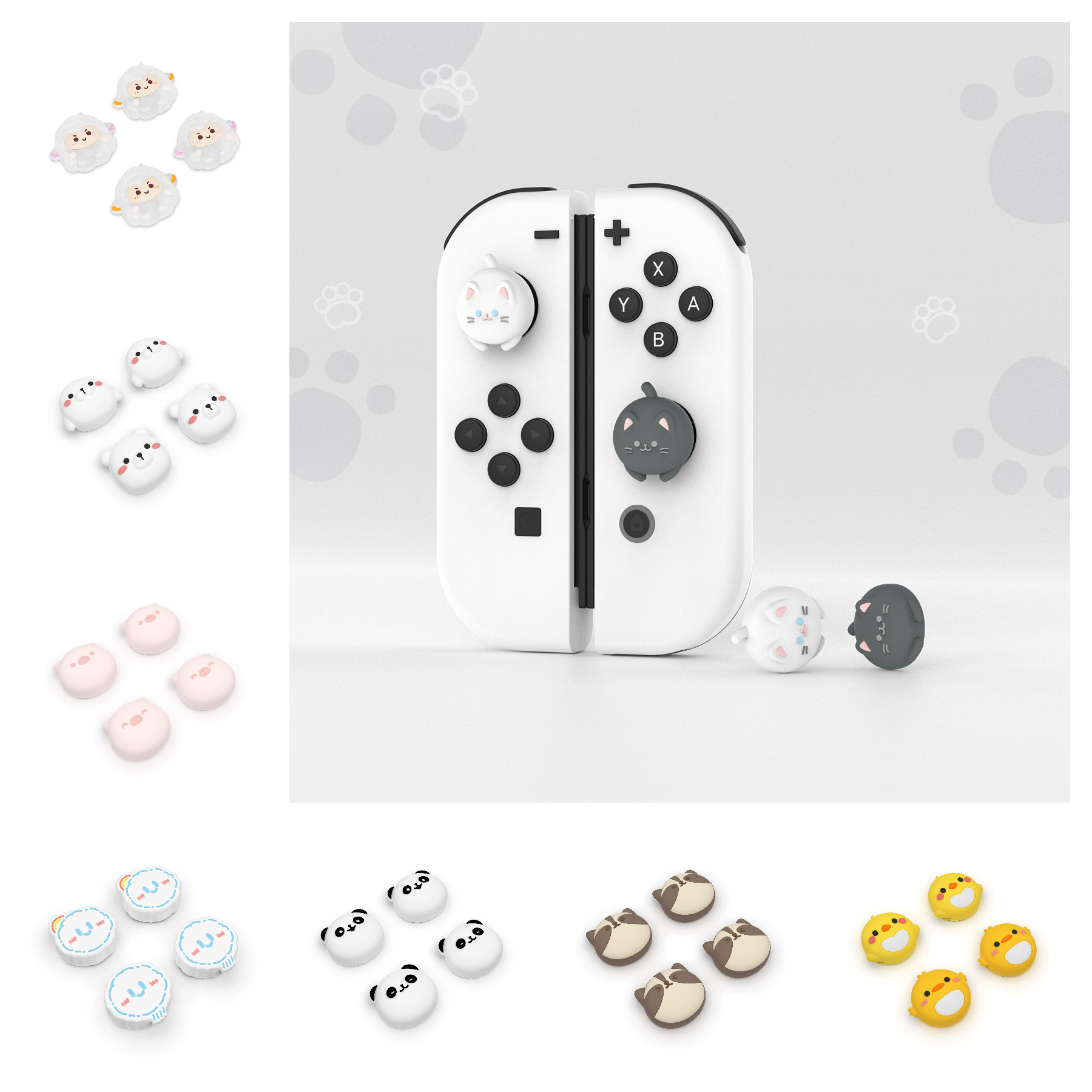 Gaming Accessories Monitor - PlayVital Cute Joystick Caps Analog Cover