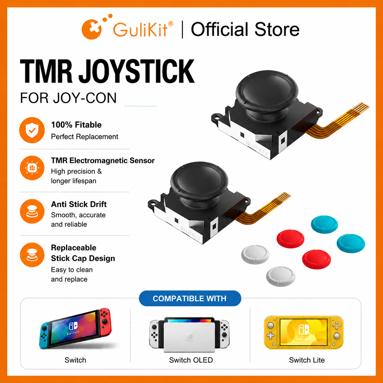 Japanese Gaming Accessories - GuliKit TMR Sensing Joystick for Joy-Con