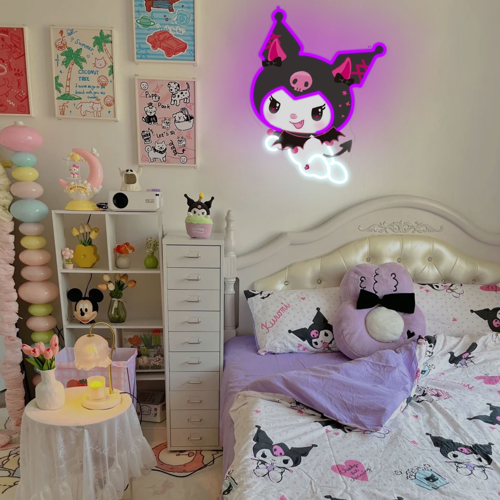 Kuromi LED Neon Sign Purple Gl - огляд і ціна Gaming Accessories Led