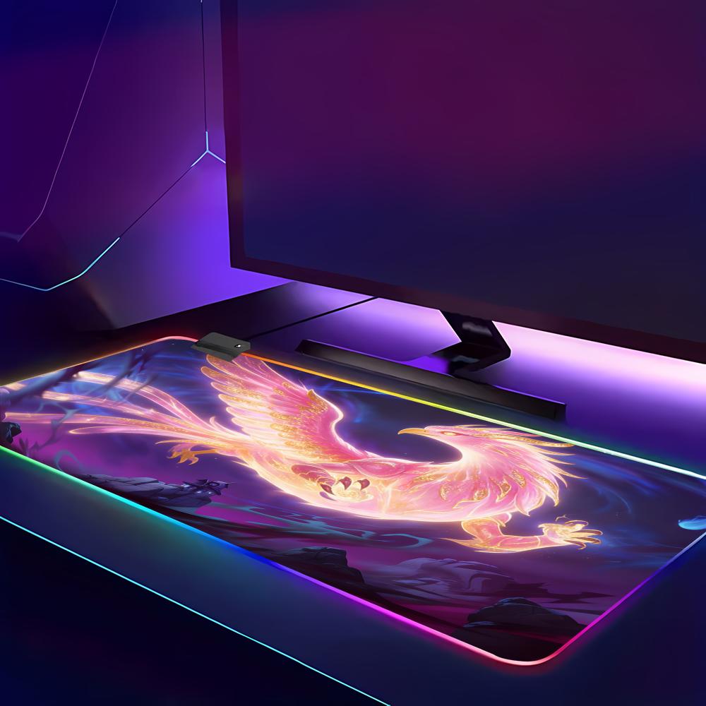 RGB LED Blue Dragon Mouse Pad  - огляд і ціна Gaming Accessories Pc Setup