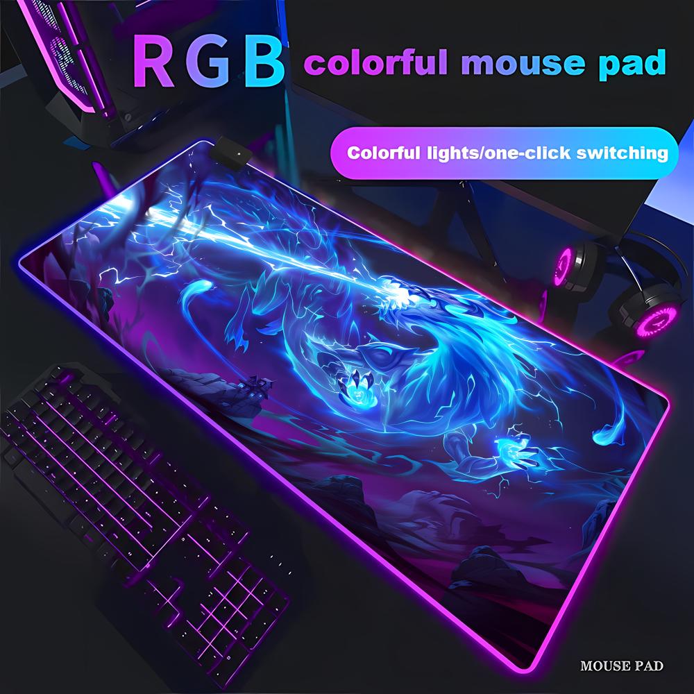 RGB LED Blue Dragon Mouse Pad  - огляд і ціна Gaming Accessories Pc Setup