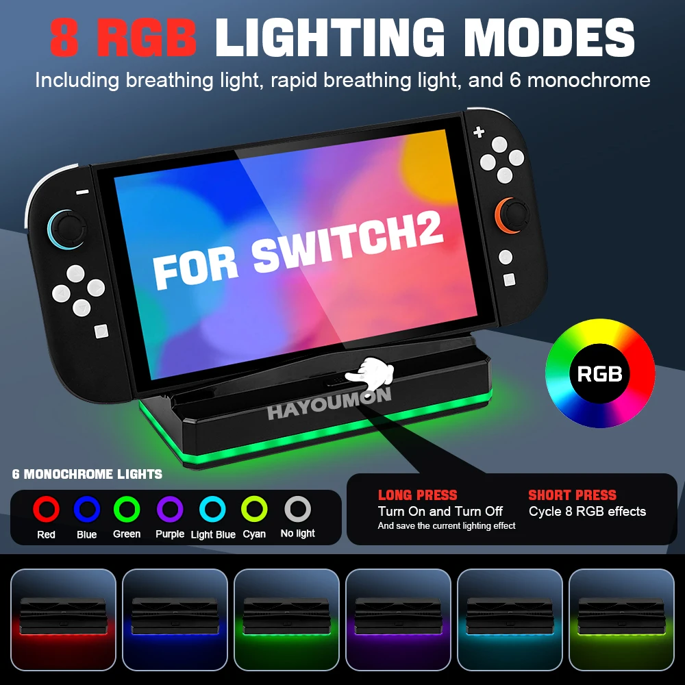 For NS Switch 2 Portable Charg - огляд і ціна Gaming Accessories Led