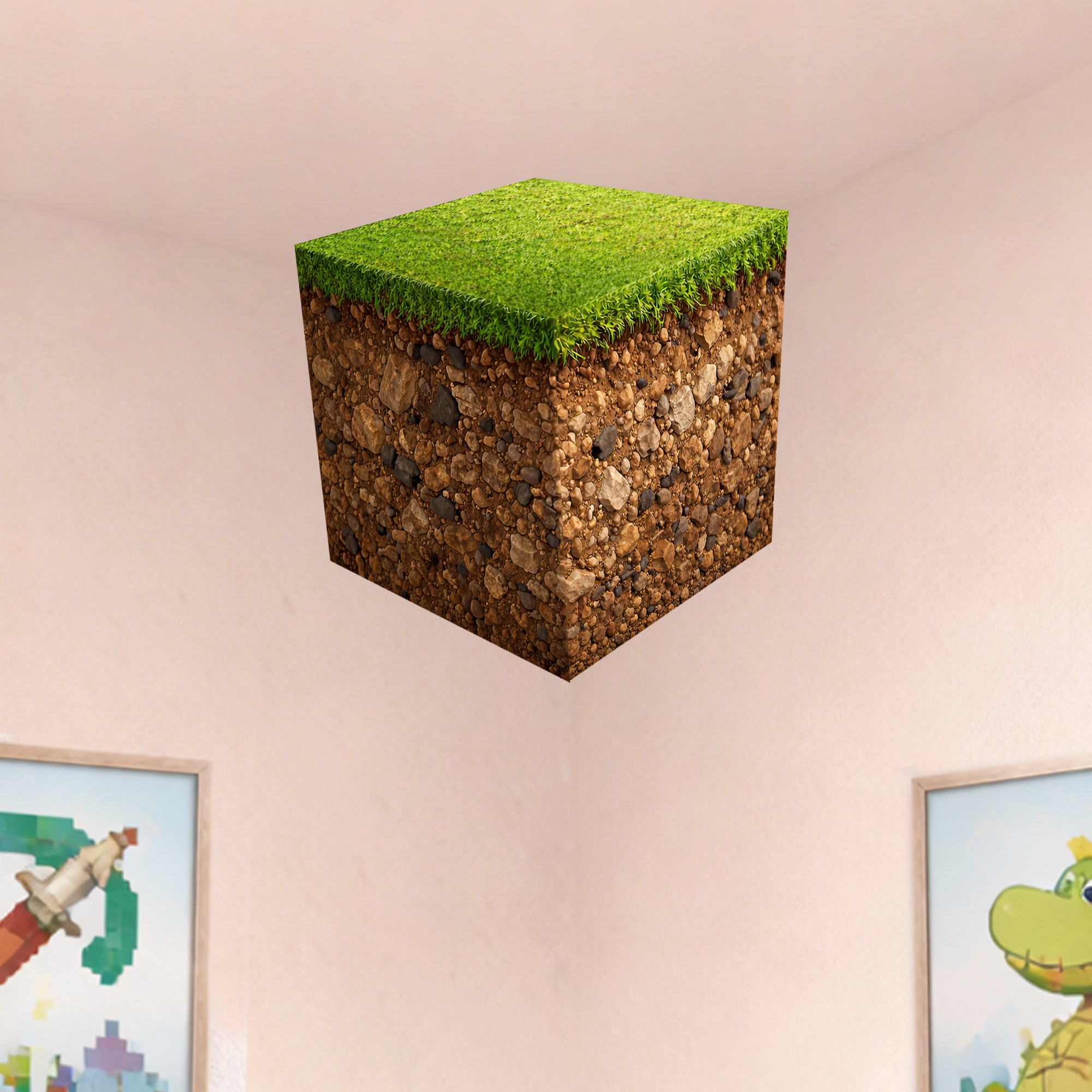 Realistic 3D Grass Cube Wall D - огляд і ціна Gaming Accessories Boys