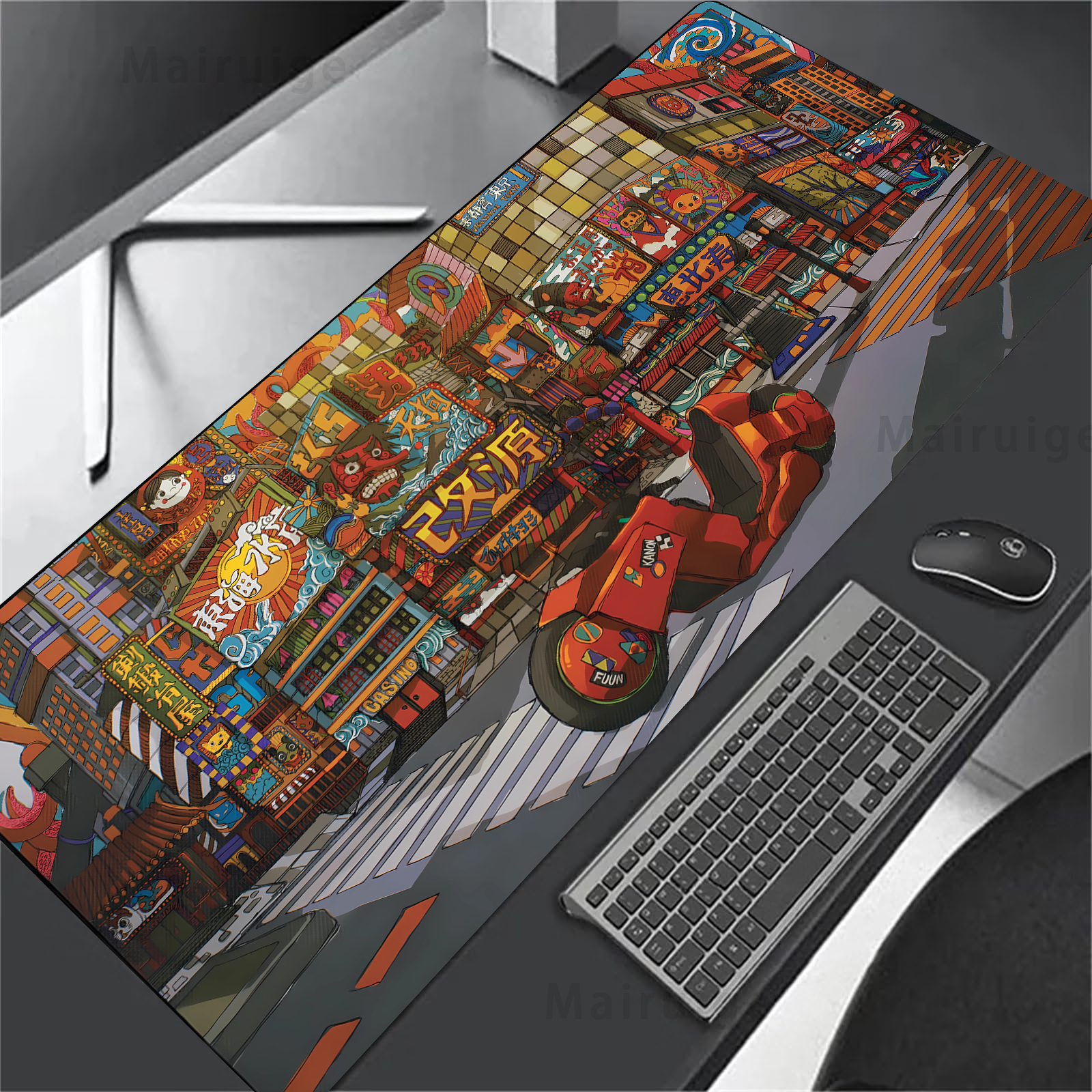 Large Mouse Pad Japanese Stree - огляд і ціна Gaming Accessories Pc Setup