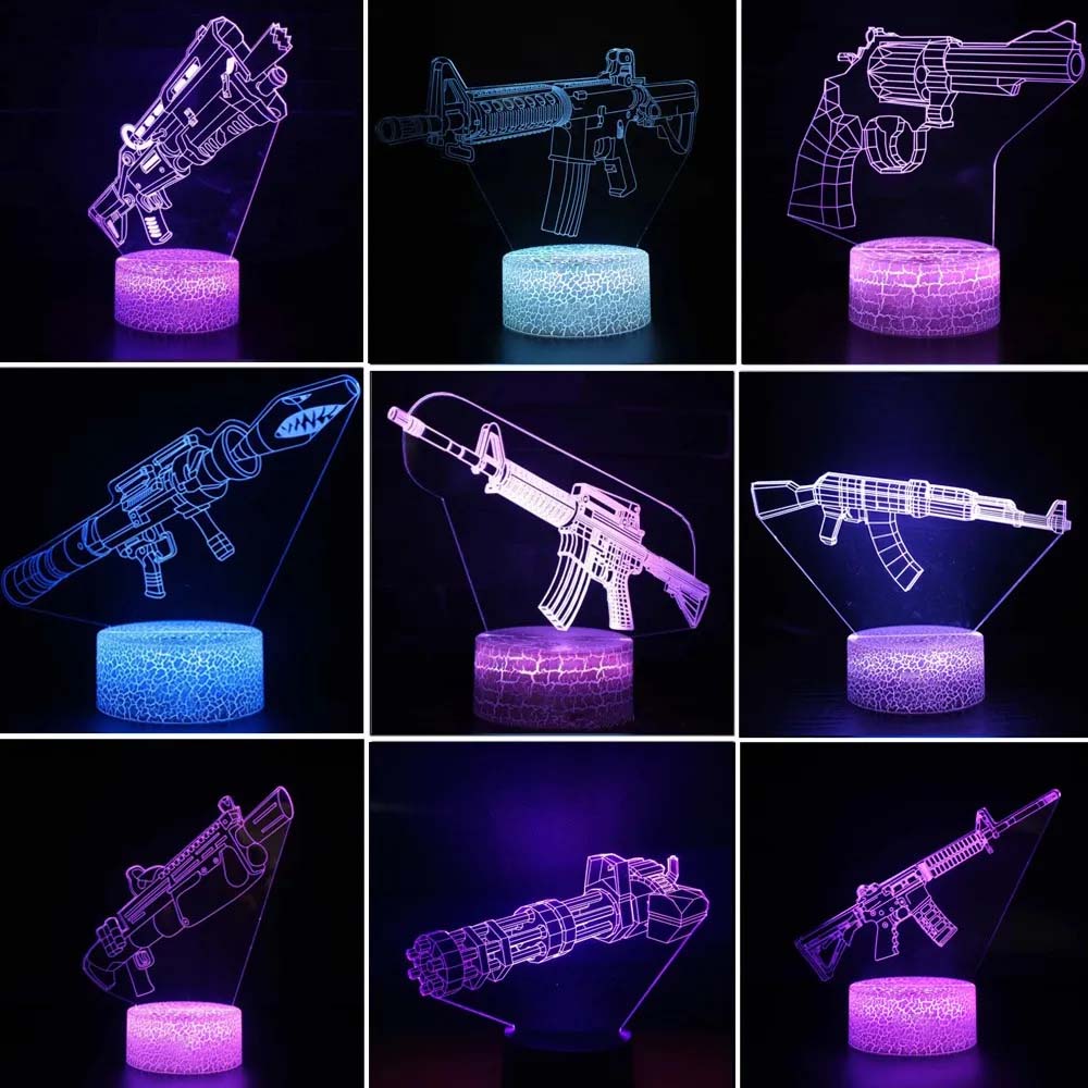 Game Rifle 3d Led Night Light  - огляд і ціна Gaming Accessories Boys