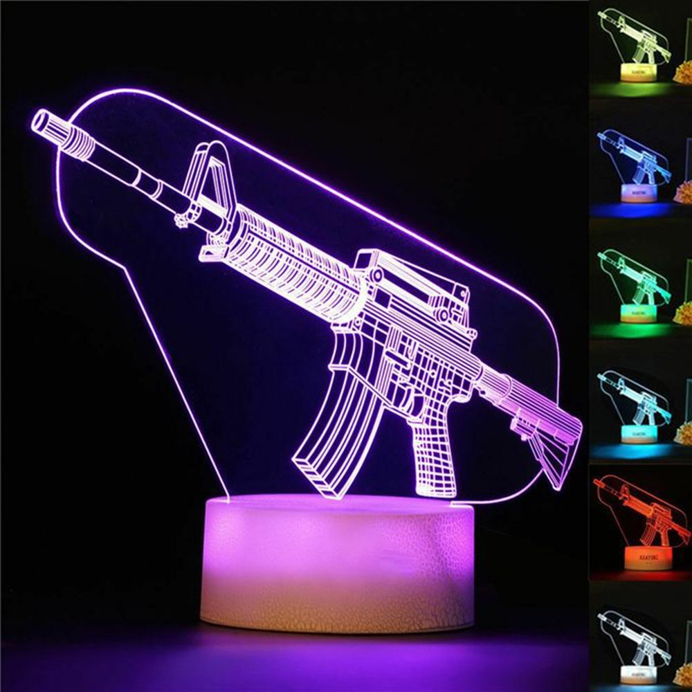Game Rifle 3d Led Night Light  - огляд і ціна Gaming Accessories Boys