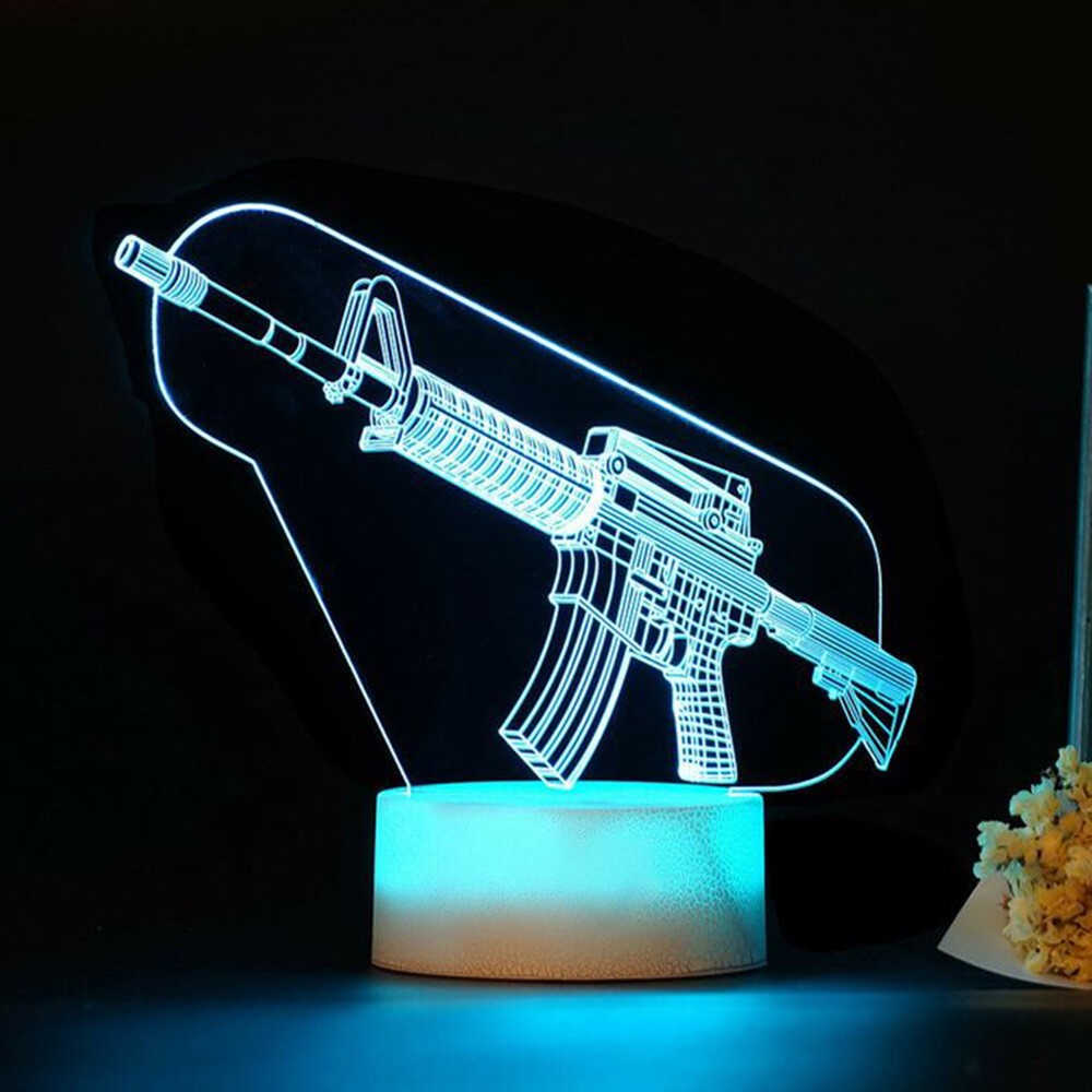 Game Rifle 3d Led Night Light  - огляд і ціна Gaming Accessories Boys