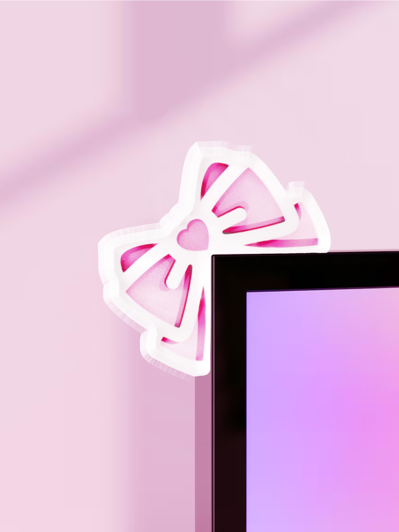 Kawaii Bow Monitor Decor Pink  - огляд і ціна Gaming Accessories Monitor