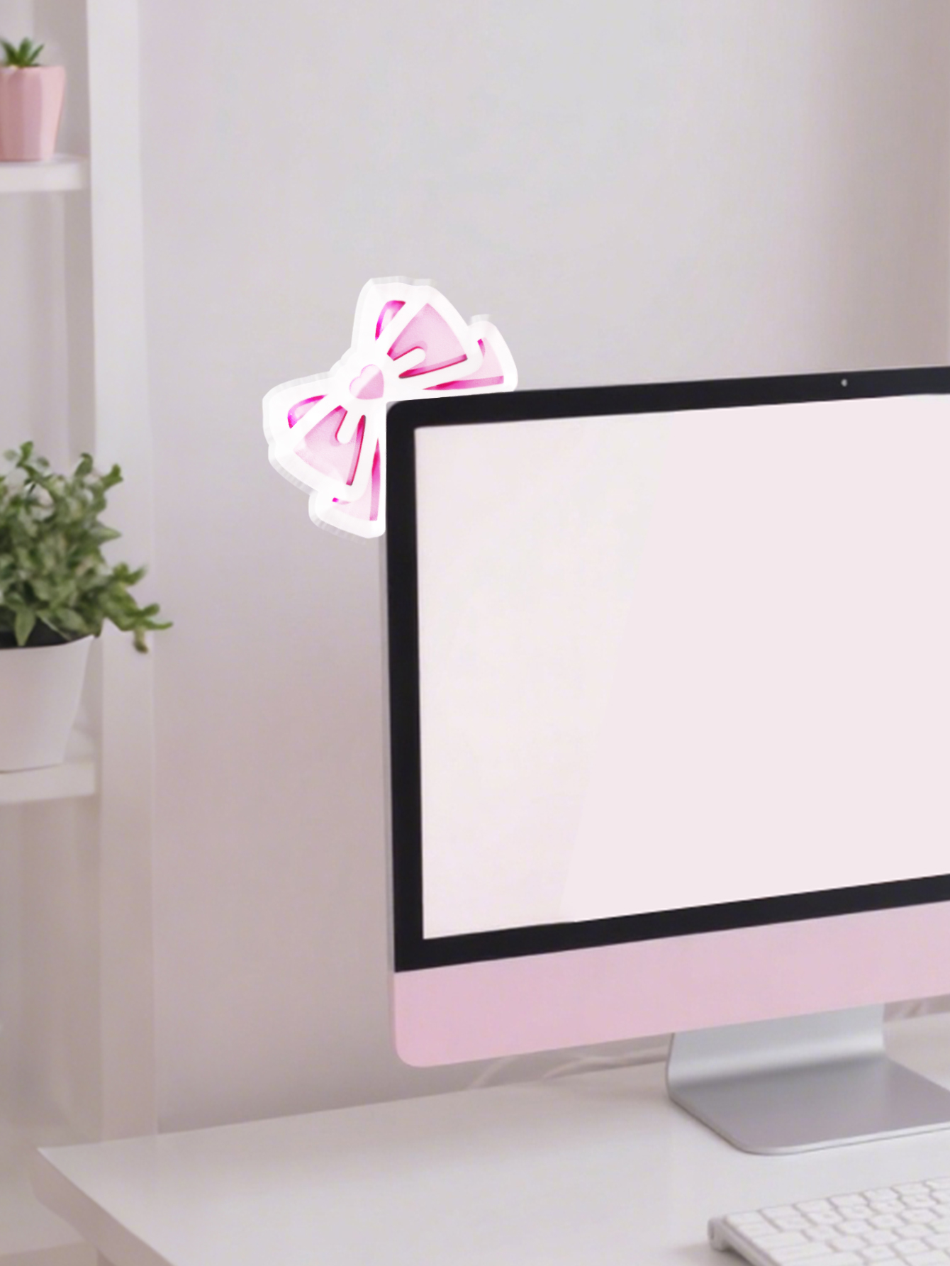 Kawaii Bow Monitor Decor Pink  - огляд і ціна Gaming Accessories Monitor