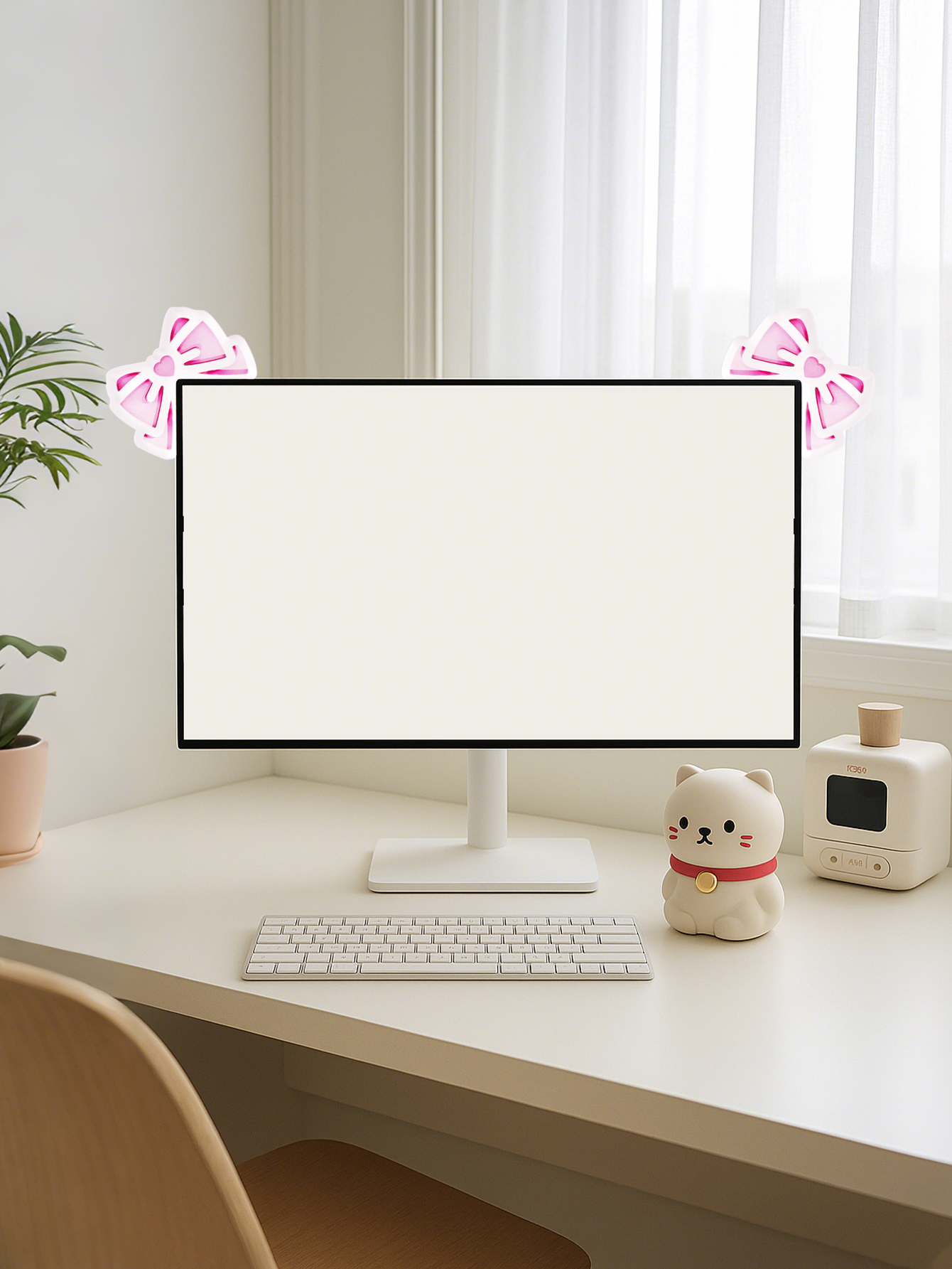 Kawaii Bow Monitor Decor Pink  - огляд і ціна Gaming Accessories Monitor